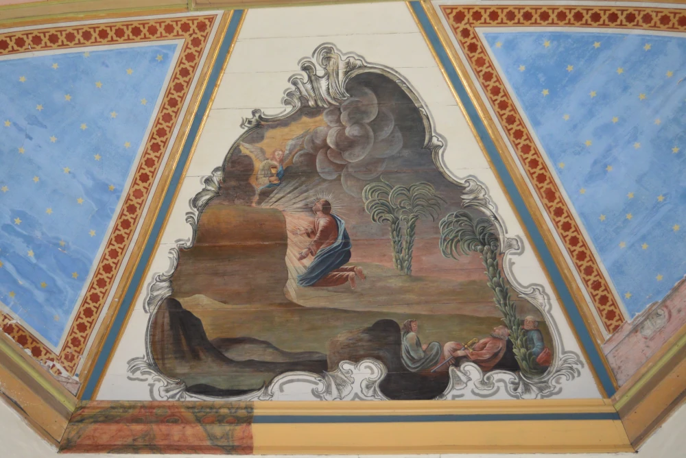 Deckenmalerei in der Kirche Tüttleben (nach der Restaurierung)